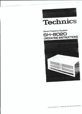 Technics manuale di istruzioni user manual per SH - 8020 Copy - inglese