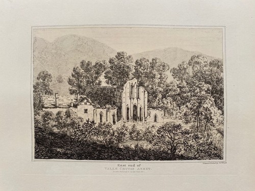 Stampa antica 1813 abbazia di - stampa,