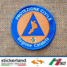 Toppe Toppa Patch Protezione Civile Regione Calabria  con velcro maschio/femmina