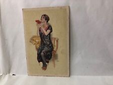 CARTOLINA POSTCARD  ILLUSTRATORE METLICOVITZ  DONNA GIOIELLI WOMAN ART DECO.6