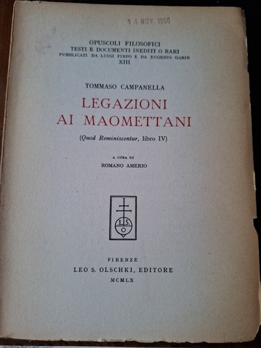 Campanella tommaso legazioni - campanella, tommaso.