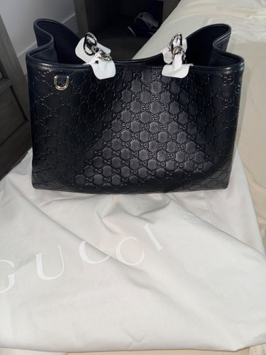Borsa tracolla gucci nera gg - borsa,