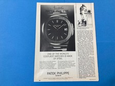 PUBBLICITà ADVERTISING OROLOGIO PATEK PHILIPPE NAUTILUS   VINTAGE.