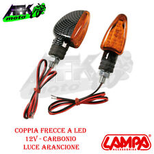 Frecce in Carbonio a Led Omologate lenti Arancio per Moto Scooter Portatarga