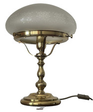 Lampada da tavolo in ottone e vetro di Schröder & Co., anni '60