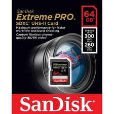 SanDisk SDXC Extreme Pro 64GB 300MB/s UHS-II V90
