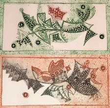 Umberto Mastroianni 2 incisioni rare verde & rosa no schifano dorazio lodola baj