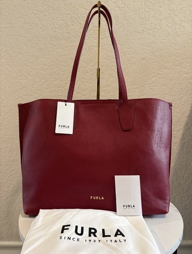 Nwt furla large bordeaux - furla,