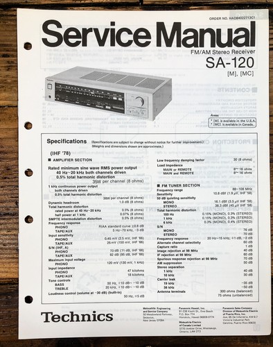Technics 120 receiver - technics, sa-120