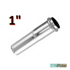 PROLUNGA 130mm PER TUBO CANOTTO in OTTONE CROMATO Ø 26mm PER SIFONE 1" NUOVA