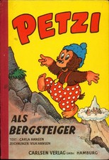 Petzi als Bergsteiger