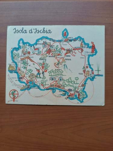 Isola ischia cartina - isola, 1952