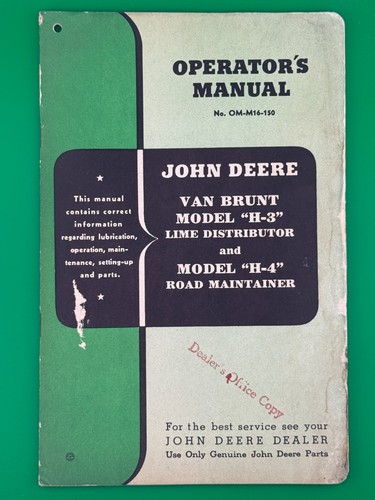 John deere van brunt - van, h-3