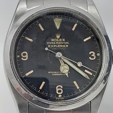 Orologio Vintage Raro Rolex Explorer 36mm Acciaio Automatico Quadrante Nero Dorato 6610