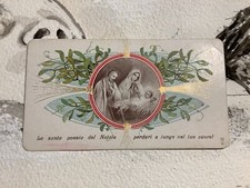Santino antica cromolitografia La Santa Poesia di Natale 1928 Santa Lega Eucaris