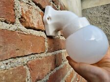 Lampada Applique vintage in ceramica e vetro opalino anni '40 -'50 circa