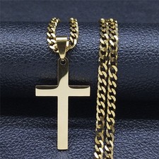Collana catena con croce - a,