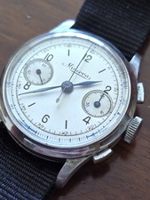 Cronografo  Minerva  Cal 210 Ruota a Colonne Chronograph Watch Vintage