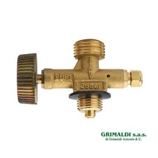 RUBINETTO REGOLABILE CON USCITA VERTICALE PER BOMBOLA GAS GPL CAMPING