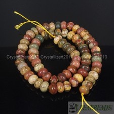 Distanziatore rondelle pietra preziosa diaspro naturale Picasso perline sfuse 2 mm 4 mm 5 mm 8 mm 15"