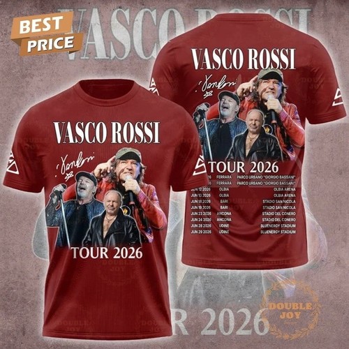 Shirt vasco rossi tour 2026 - vasco,