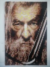 Mosaico Moderno Pixelart Handmade Con Hama Beads " Gandalf il Grigio" 