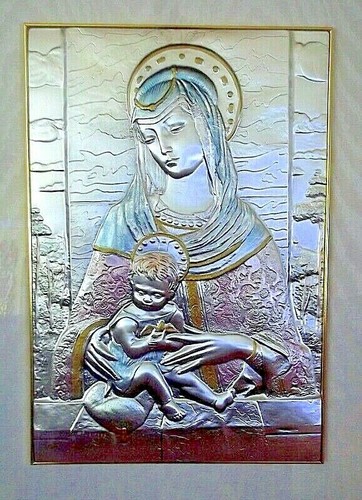 Madonna capezzale argento - capezzale, in