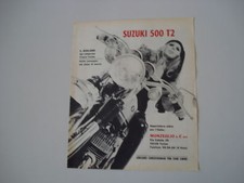 advertising Pubblicità 1970 MOTO SUZUKI 500 TITAN T II T2