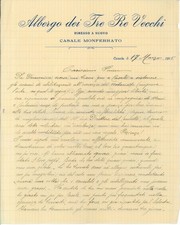 Carta int. ALBERGO DEI TRE RE