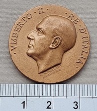 MEDAGLIA  COMEMORATIVA  UMBERTO II  RE  D'ITALIA  FIRMATA  MORABITO  LUCIFERO