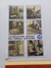 OM Attrezzature Speciali per Carrelli Elevatori anni 70 depliant originale