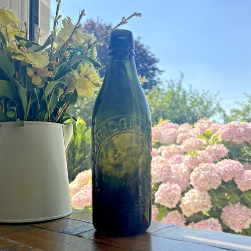 Vintage glass bottle eldridge - vintage,