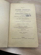 STRADIVARIUS - Anthony Stradivari - HC - F.J. Fetis - Violin vtg biography