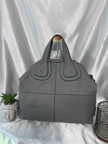 Borsa mano pelle grigia - a,
