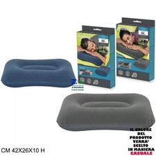 CUSCINO GONFIABILE VELLUTO FLOCCATO SOFT TOP POGGIA TESTA CAMPEGGIO MARE 36718