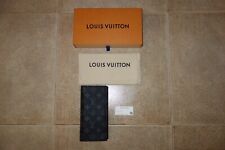 Louis Vuitton BRAZZA Portafoglio Monogram Eclipse Nero-Grigio Pelle 100% Aut. M61697