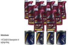 Olio motore 9L MANNOL Energy 5W-30 2x MANNOL Leak-Stop ADDITIVO + Motor Flush