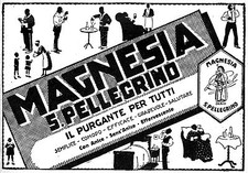 PUBBLICITA' 1933 MAGNESIA S.PELLEGRINO PRODEL VIGNETTE LASSATIVO MEDICO FARMACIA