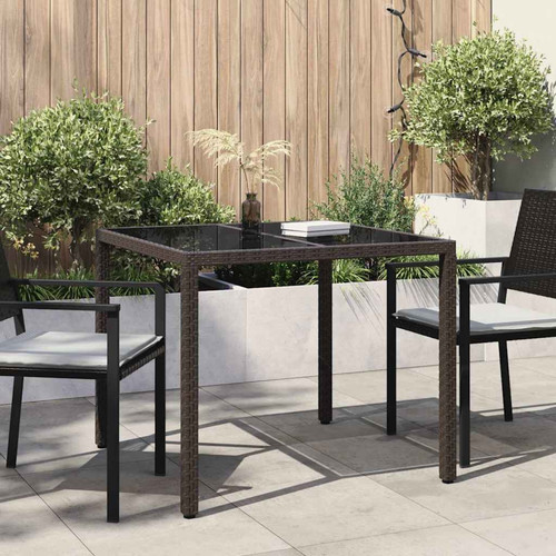 Garden table brown - black, poly