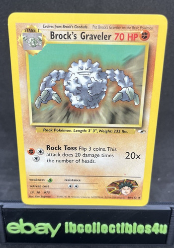 Carta pokemon brock - carta, graveler