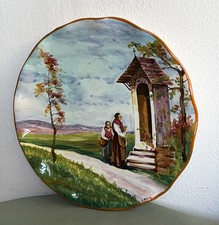 SPLENDIDO PIATTO IN MAIOLICA CERAMICA MG GUALDO TADINO VINTAGE ANNI 50-60