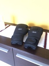 LEONE GUANTI BOXE WACS NERO BLACK GN319 KICK BOXING MUAY THAI ORIGINALI NUOVI