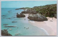 Hamilton Bermuda, South Shore Beach Sunbaters nuotatori, cartolina d'epoca