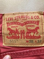 Pantalone Uomo LEVI’S  Originale Tg.42 Rosso