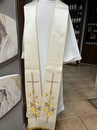 Stola bianca per sacerdote - bianca,