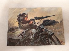 Cartolina BERSAGLIERI 2° REGGIMENTO- MOTOMITRAGLIERI-ill. TAFURI FG. NV. 