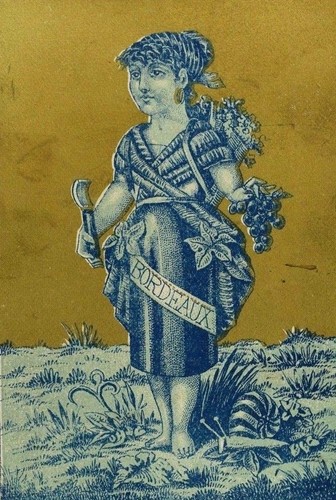 Bottiglia vino bordeaux dama