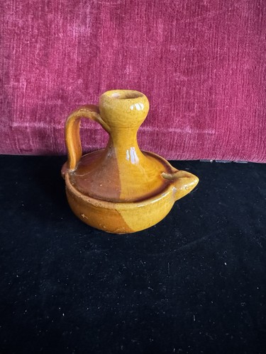 Vecchio lume olio ceramica - vecchio,