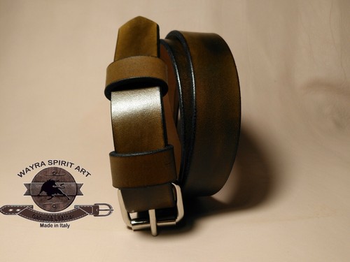 Cintura cuoio pelle - cuoio,
