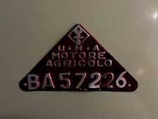 Targa Motore Agricolo Bari Ba Vintage Molto Bella 